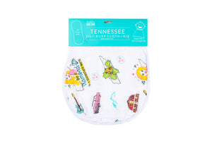 Tennessee Baby - Floral 2-in-1 Burp Cloth and Bib: