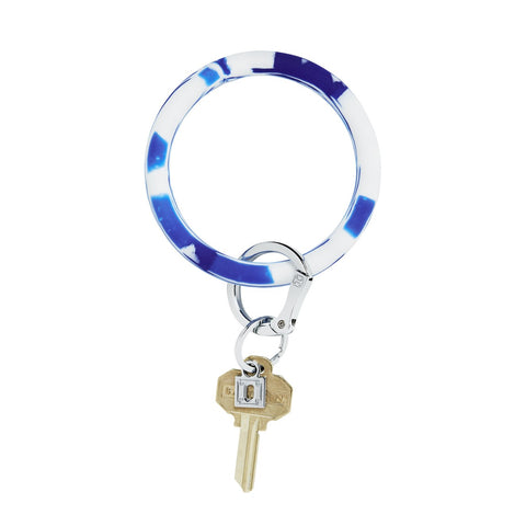 Big O Silicone Key Ring- Blue Me Away Marble