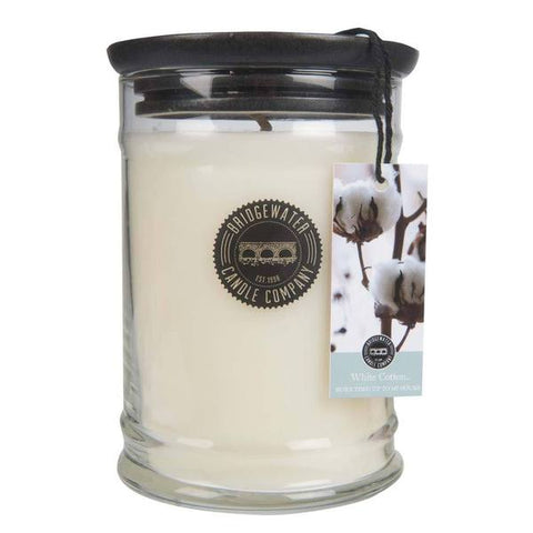 White Cotton  Large Candle