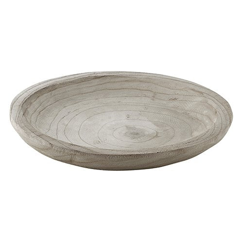 Paulownia Wood Bowl- Large Grey