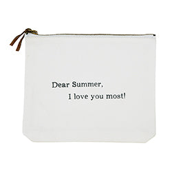 Dear Summer Canvas Zip Pouch