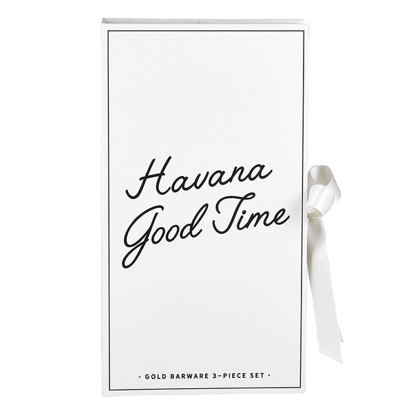 Havana Good Time- Gold Barware Set