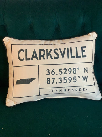 Clarksville Coordinates Pillow