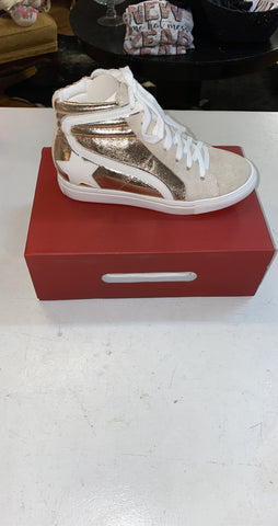 High Top Gold, Metallic Sneakers