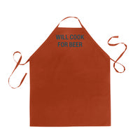 Will Cook For Beer Apron