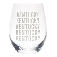 Kentucky Wine Glass