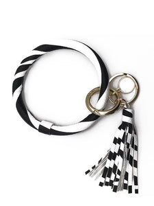 Zebra Wristlet Keychain