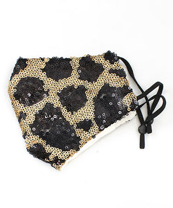 Leopard Sequin Mask