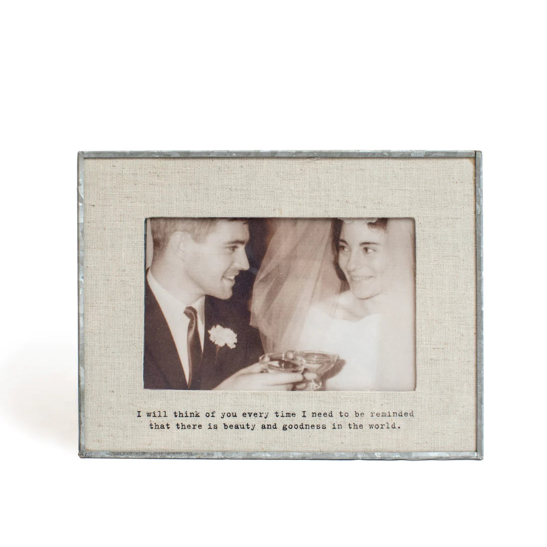 Glass & Linen Photo Frame