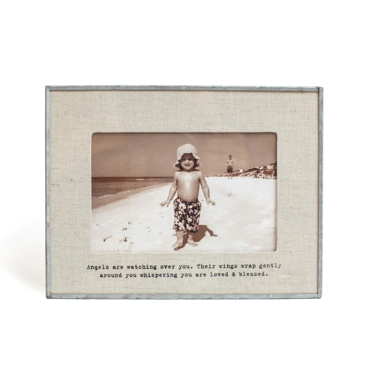 Glass & Linen Photo Frame