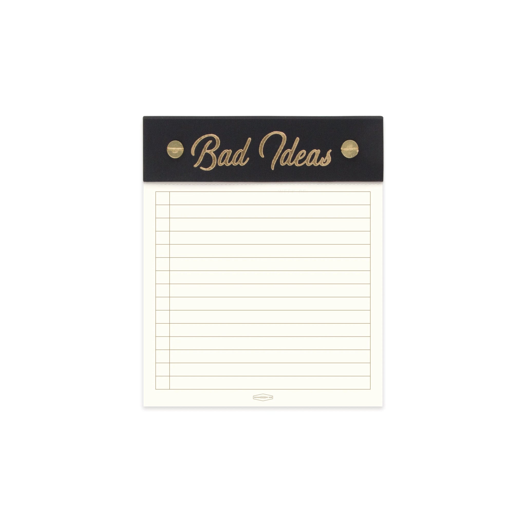 Post Bound Notepad  - "Bad Ideas"