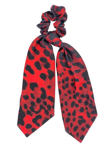 Red Leopard Scrunchie