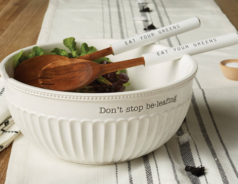 Don't Stop Be-Leafing Salad Bowl