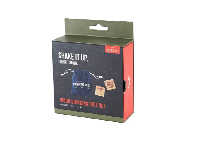 Wood Drinking Dice Set