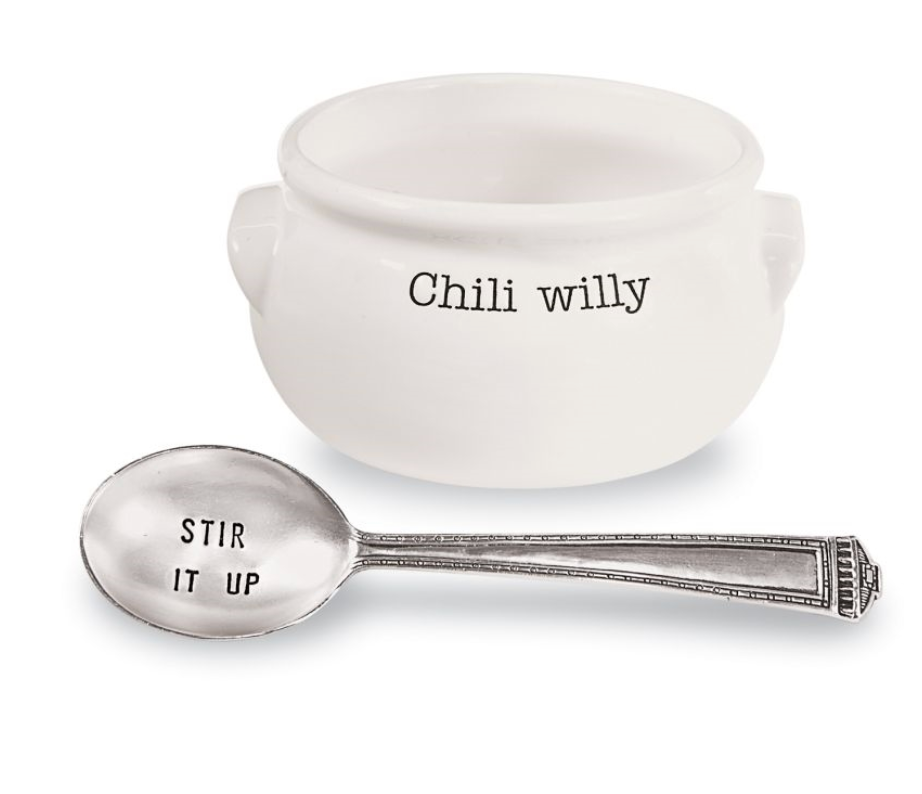 Chili Willy Chili Bowl and Spoon