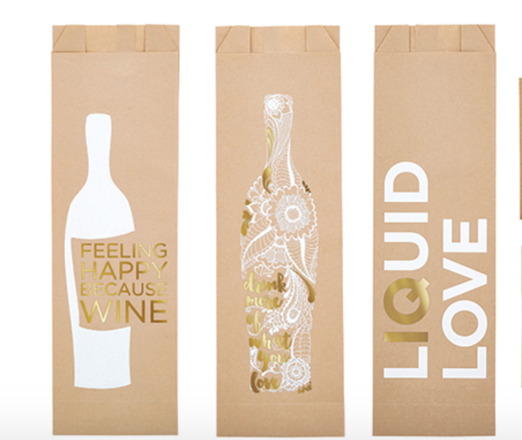 Feeling Happy- Paper Wine Bags