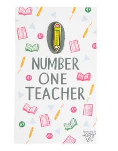 Number One Teacher Pin