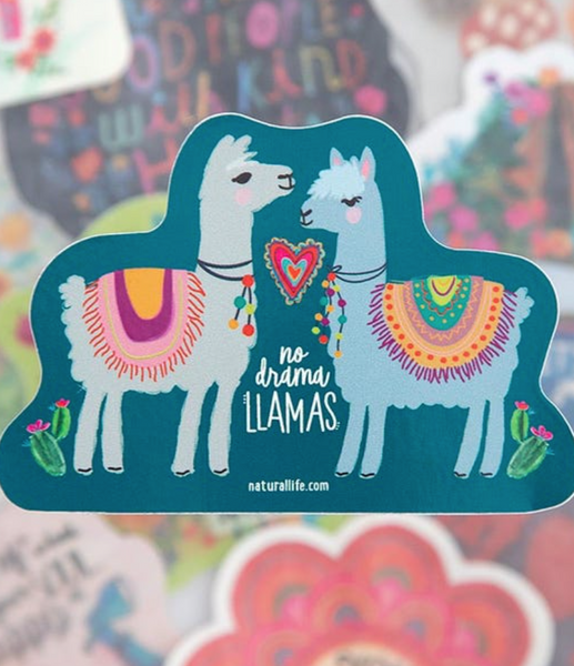 Natural Life No Drama Llama Sticker