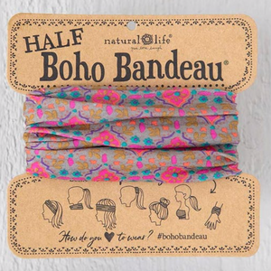 Half Boho Bandeau Grey/Pink