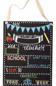 Chalk Sign-Day of School