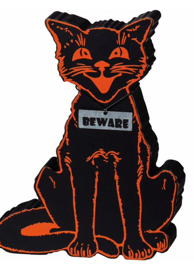Beware Cat Decor