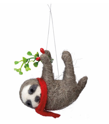 Sloth Christmas Ornament