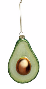 Glass Avocado Ornament