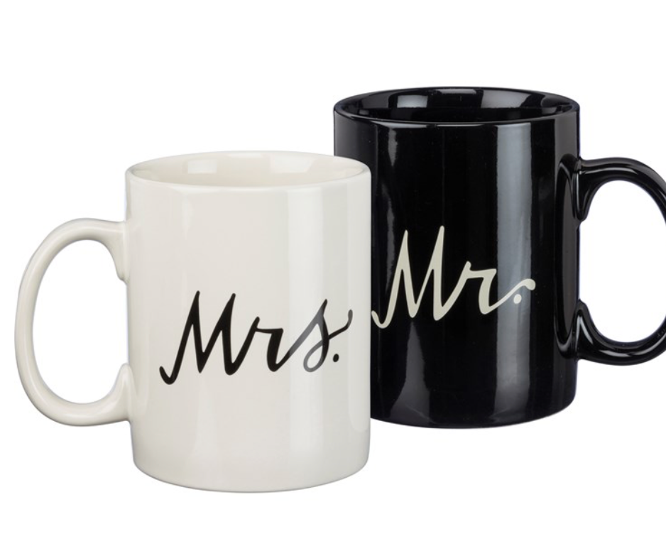 Mr and Mrs Black and White Coffee Mug