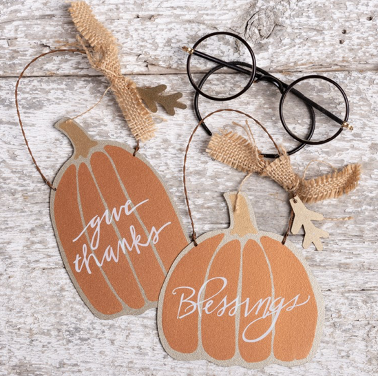Holiday Ornament Pumpkin Set