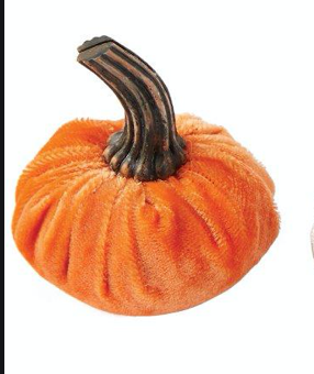 Mini Velvet Pumpkin Place Card Holder