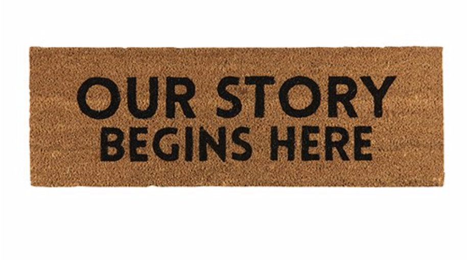 Our Story Begins Here Coir Mat