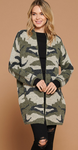 Cosmos Camo Cardigan