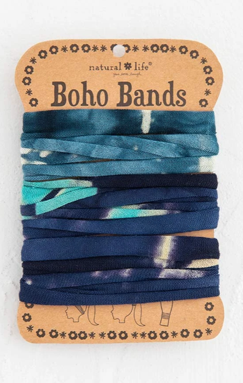 Boho Bands- TieDye Cream/Turquoise