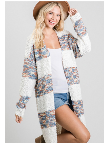 Grey Feather Cardigan