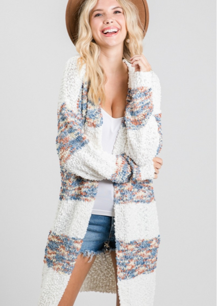 Grey Feather Cardigan