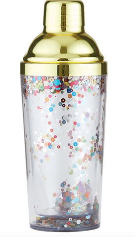 Cocktail Shaker- Gold Confetti