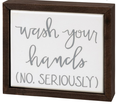 Wash Your Hands Box Sign