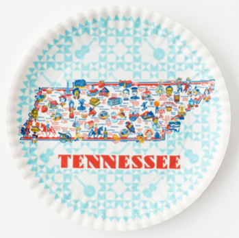 Tennessee Melamine Paper Plate Tray