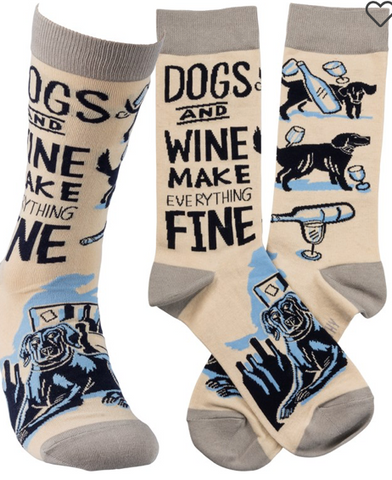 Dogs and Wine Socks