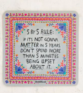 5 By 5 Rule Sticker