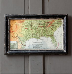 Framed Map of the South