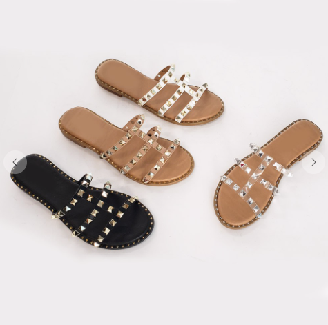 Black Studded Sandal