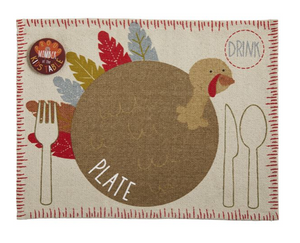 Kids Table Placemat & Button Set