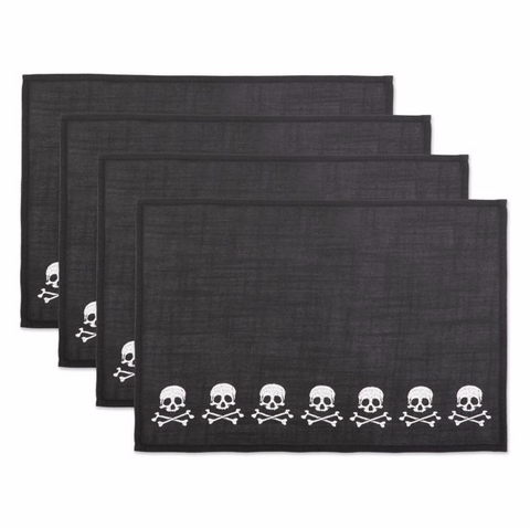 Skull Embroidered Placemat