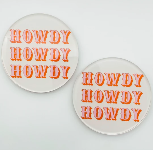 Howdy Coasters Set of 2