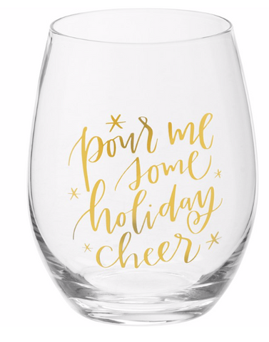 Holiday Cheer Wine Glass