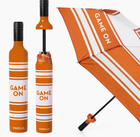 Game On- Orange/White Bottle Umbrella