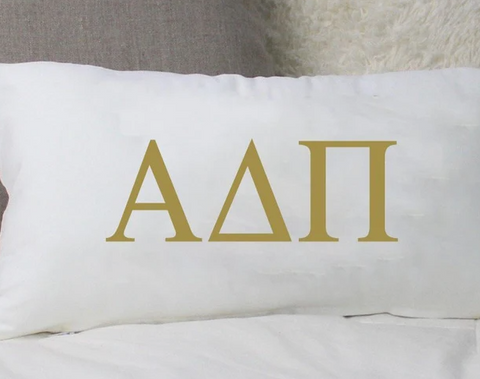 Alpha Delta Pi Gold Initial Pillow