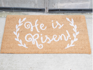 He Is Risen Doormat