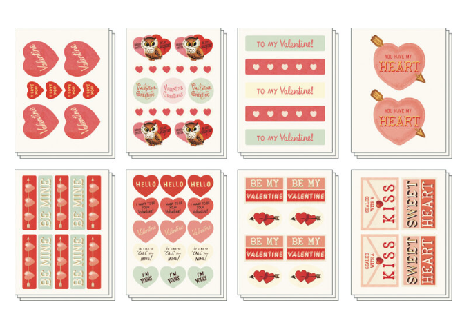 Vintage Valentine Stickers
